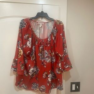 Peasant floral blouse